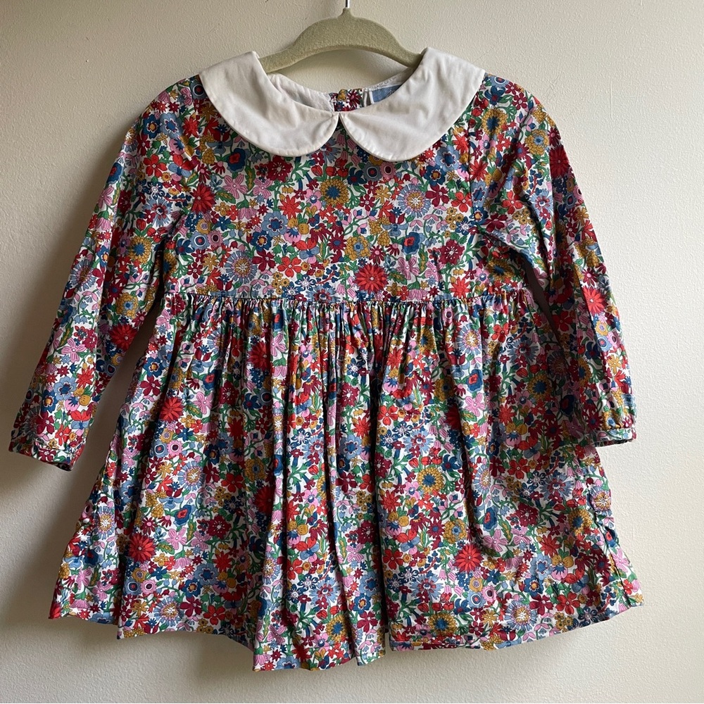 Jacadi Liberty Fabric Floral Collared Dress